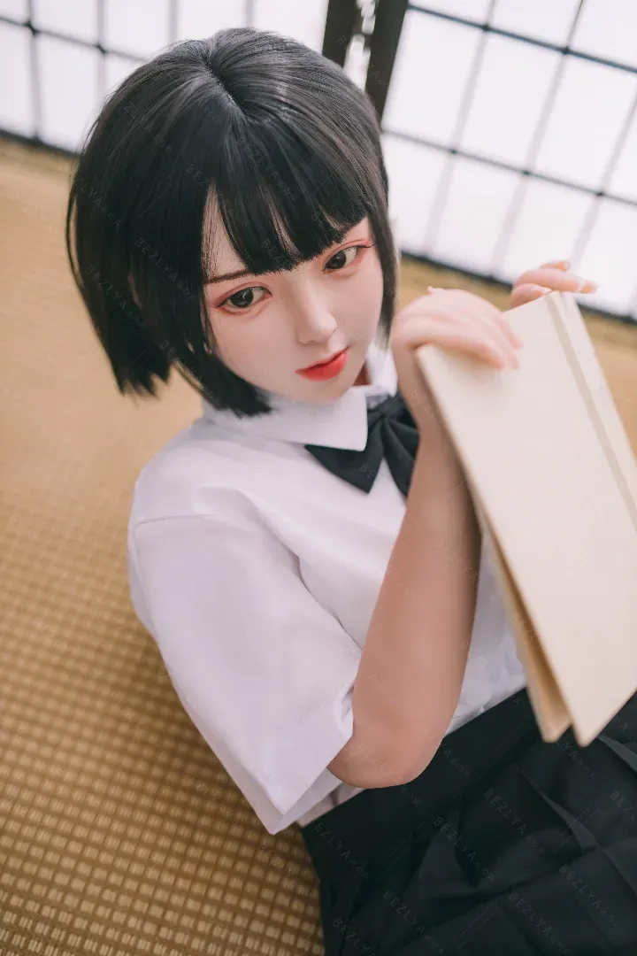 149cm (4ft11) C CUP Petite & Lifelike Silicone Head + TPE Body Hybrid Sex Doll Convallaria, Head Linlan