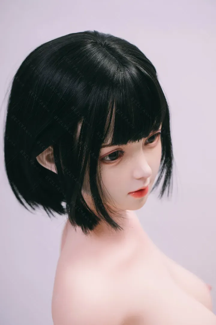 149cm (4ft11) C CUP Petite & Lifelike Silicone Head + TPE Body Hybrid Sex Doll Convallaria, Head Linlan