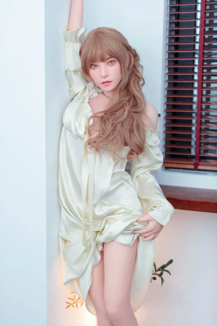 160cm (5ft3) B-Чашка Легкая Силиконовая Секс-кукла Голова Iris