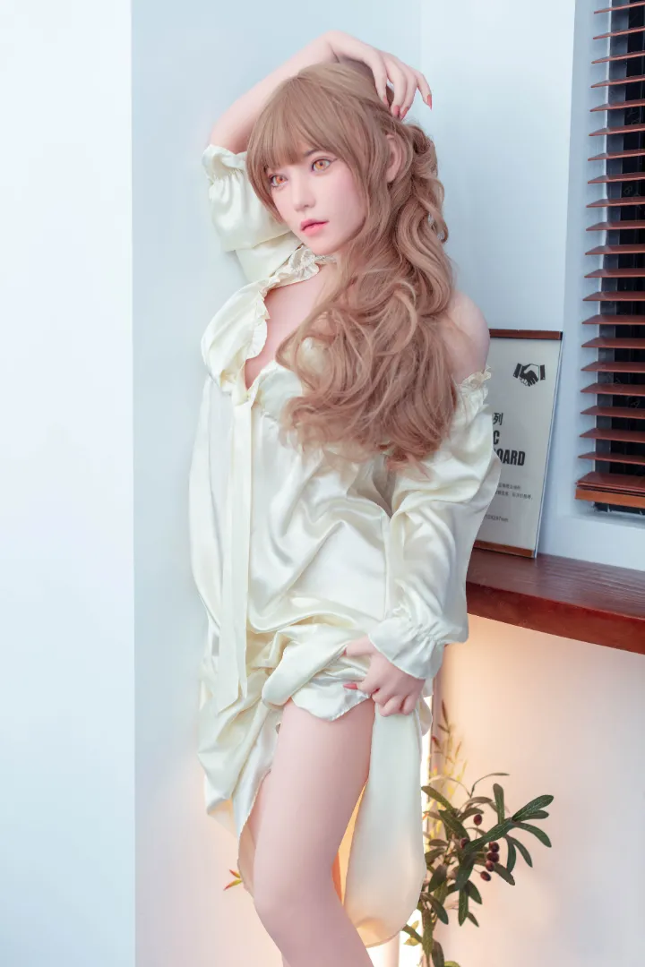 160cm (5ft3) B-Чашка Легкая Силиконовая Секс-кукла Голова Iris