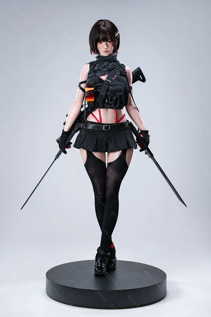 163cm (5ft4) F罩杯 輕量化 矽膠 性愛娃娃 Bletilla, 活動下巴 头部