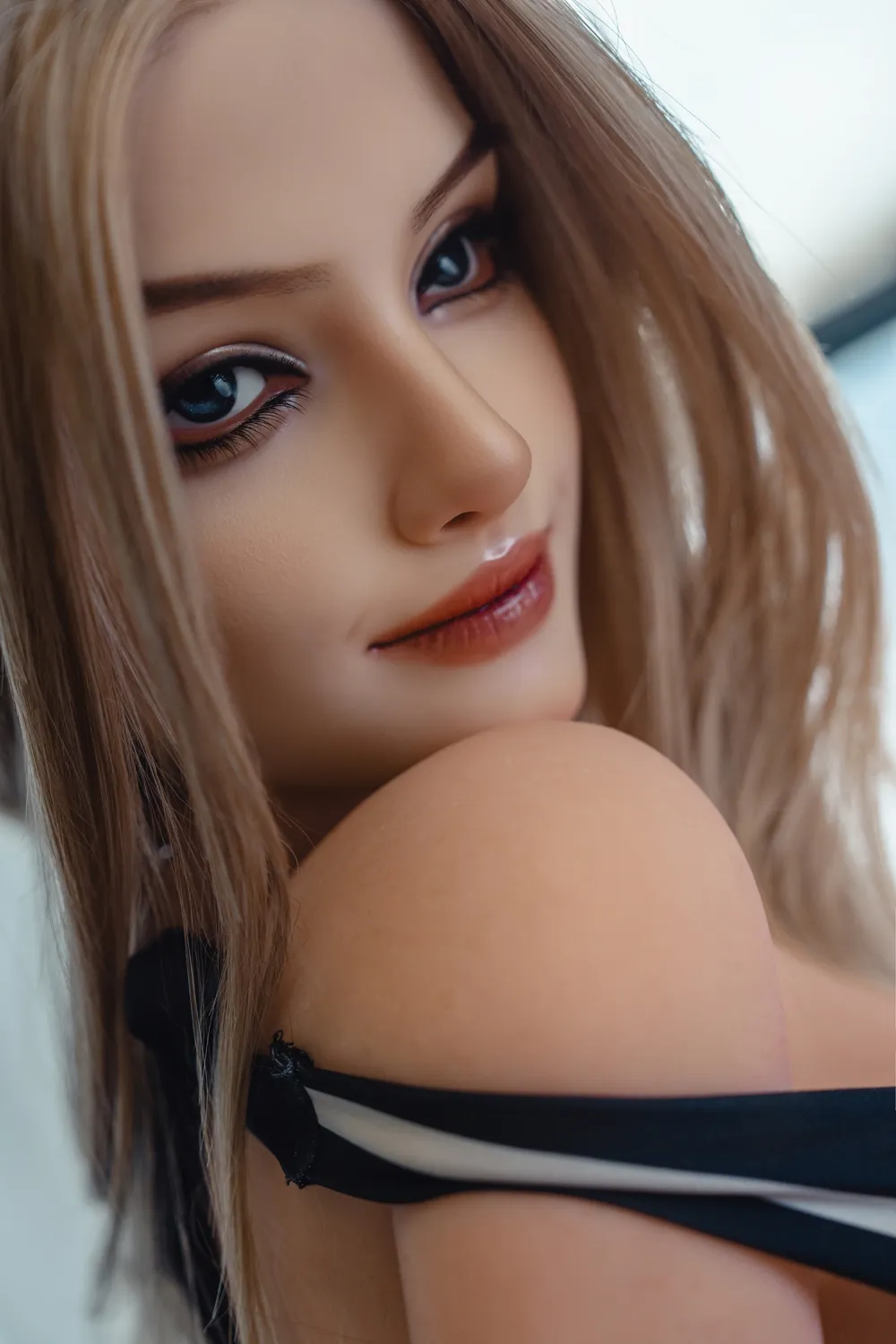 164cm (5ft5) D-Cup Tête silicone style chic doux TPE Poupée sexuelle hybride Serena Tête #S34