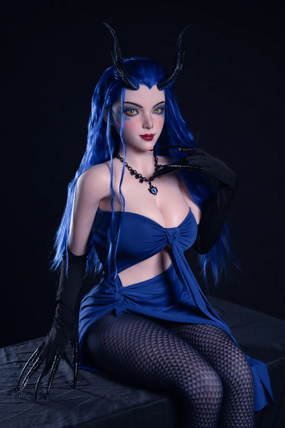 164cm (5ft5) D-Cup Cosplay Ratu Syaitan Nezha Seductive Silikon Penuh Silikon Anak Patung Seks Aorun Kepala #S36