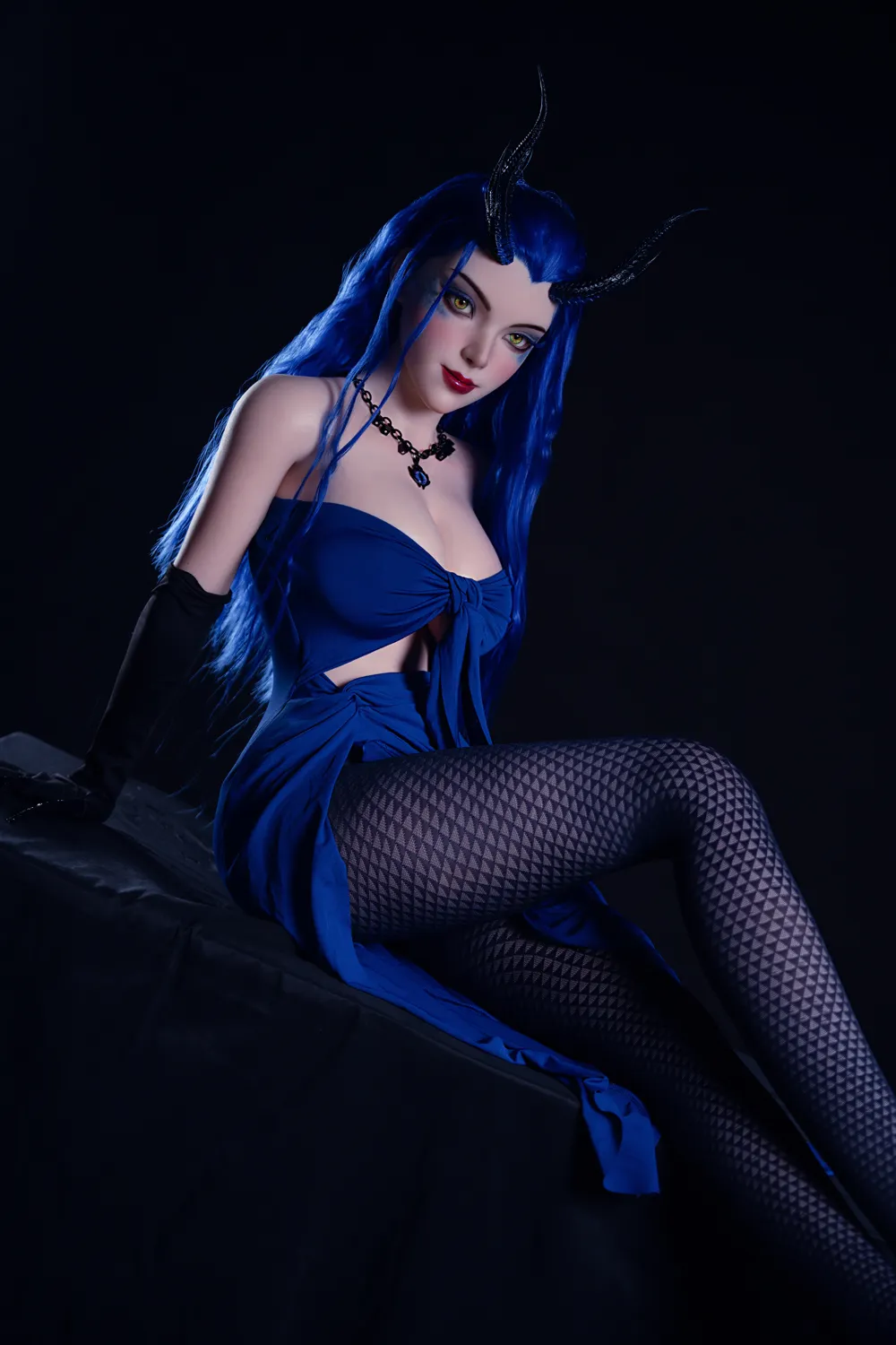 164cm (5ft5) D-Cup Cosplay Ratu Syaitan Nezha Seductive Silikon Penuh Silikon Anak Patung Seks Aorun Kepala #S36