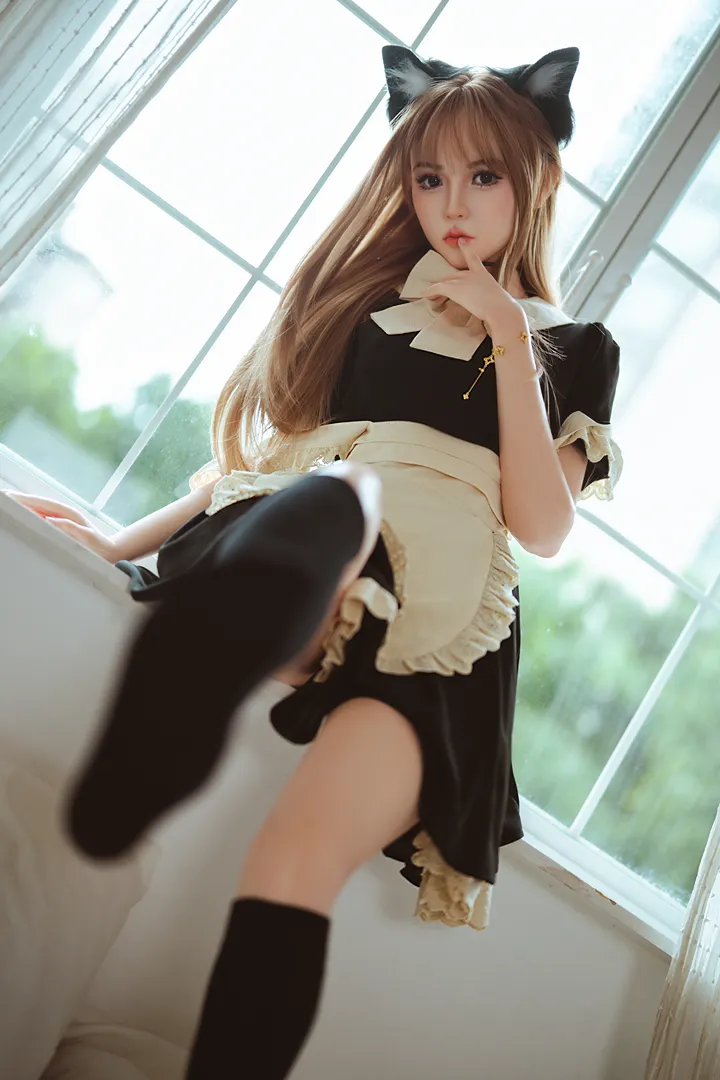 149cm (4ft11) Texture de peau réelle Silicone Poupée sexuelle Yuna, ROS Tête 7b
